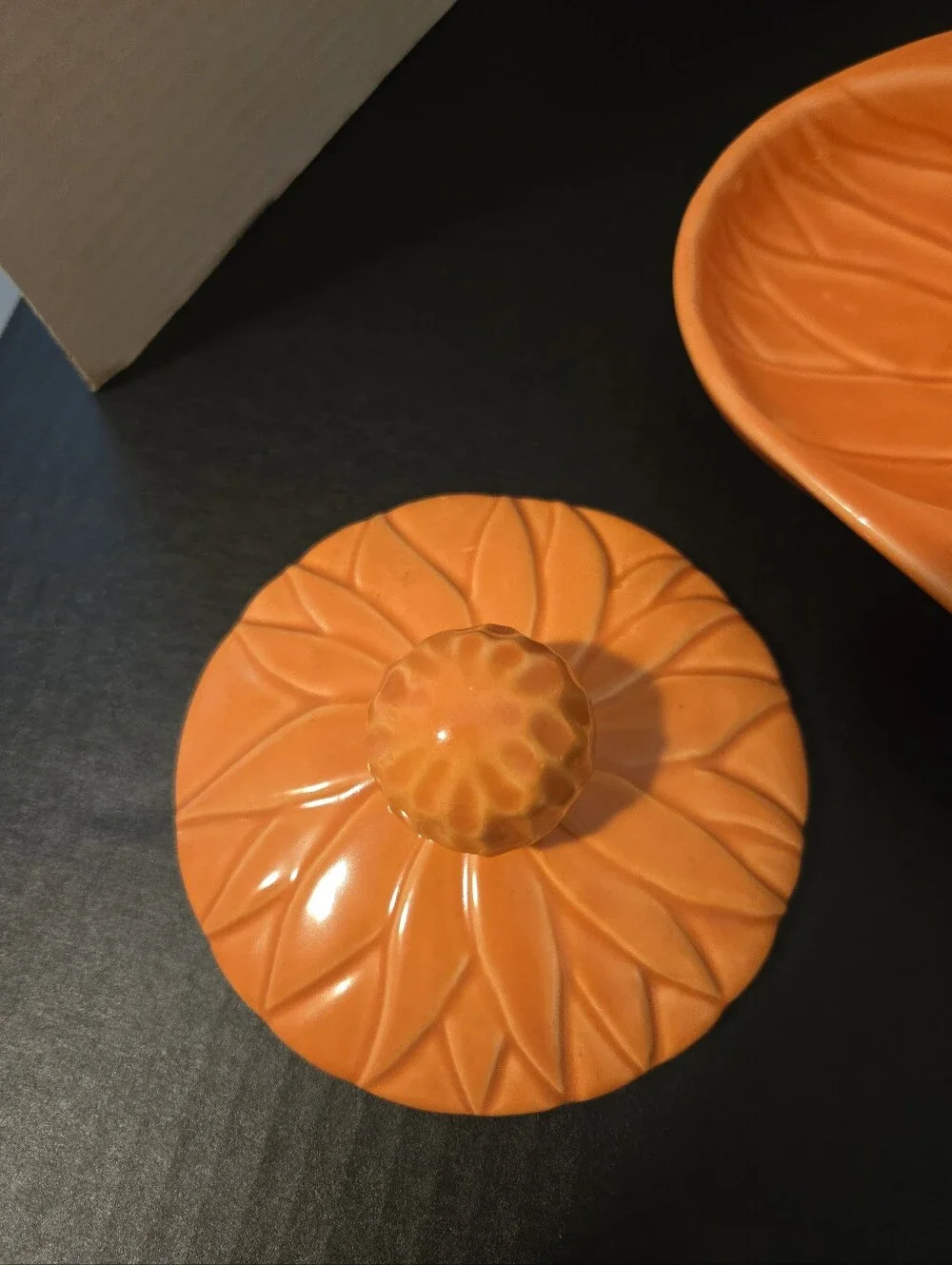 Vintage Hoeniq Of California USA Art Pottery Pink/Coral Fish, Bowl Platter